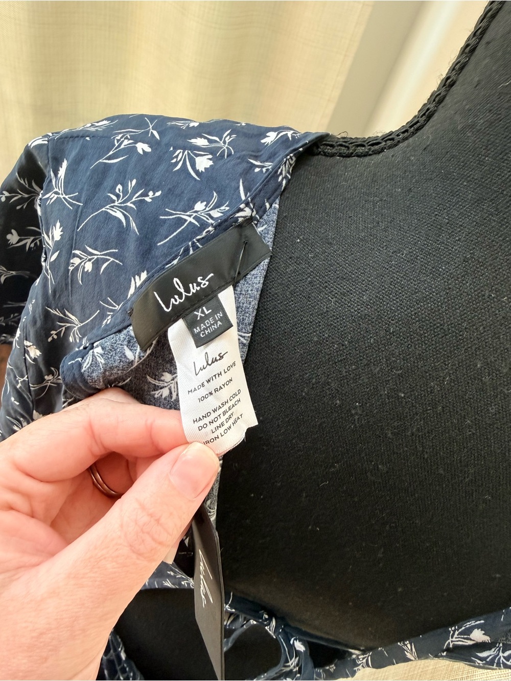 Lulus New Desires Navy Blue Floral Print Backless Maxi Dress Sz XL NWT Flirty - Picture 9 of 16